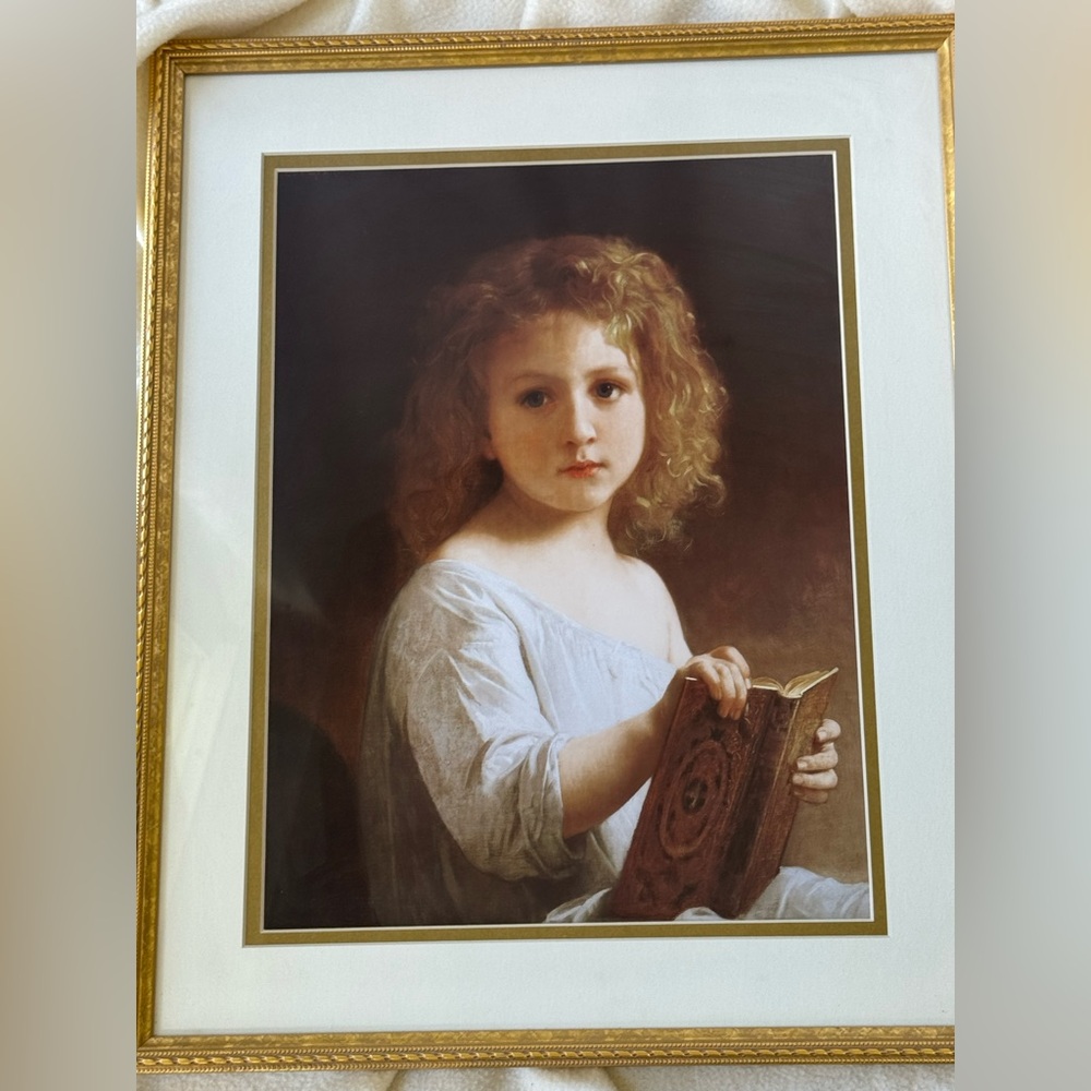 Framed Portrait of Child with Book